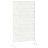 Schermo per Privacy 100 x 50 x 180 cm Acciaio Bianco