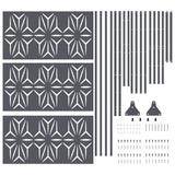 Schermo per Privacy 100 x 50 x 180 cm Acciaio Antracite
