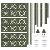 Schermo per Privacy 100 x 50 x 180 cm Acciaio Verde Oliva