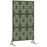 Schermo per Privacy 100 x 50 x 180 cm Acciaio Verde Oliva