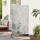 Schermo per Privacy 100 x 50 x 180 cm Acciaio zincato Argento