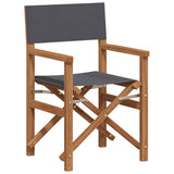 Sedia da regista Grigio Legno di teak solido