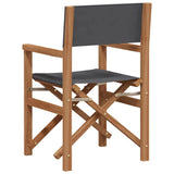 Sedia da regista Grigio Legno di teak solido