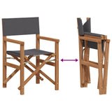 Sedia da regista Grigio Legno di teak solido