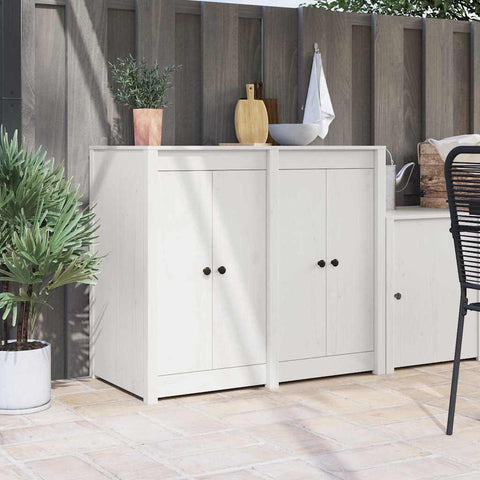 Porta da cucina con porta 2 pcs Bianco 50 x 9 x 82 cm