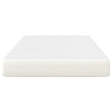 Materasso da Letto con materasso Crema 120 x 200 cm Tessuto