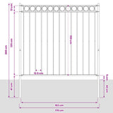 Elemento Recinzione ASSEN Grigio 170 x 200 cm Acciaio