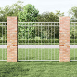 Recinzione per Giardino Bianco Acciaio