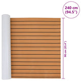 Pavimento per Barca Marrone e nero 240 x 90 cm Schiuma EVA