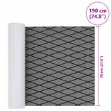 Pavimento per Barca grigio chiaro e nero 190 x 70 cm