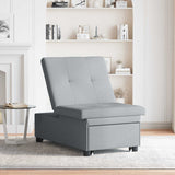 Divano Letto Estraibile Grigio chiaro 194 x 50 x 82 cm Tessuto