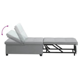Divano Letto Estraibile Grigio chiaro 194 x 50 x 82 cm Tessuto