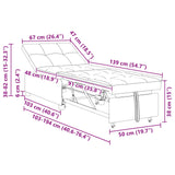 Divano Letto Estraibile Grigio chiaro 194 x 50 x 82 cm Tessuto