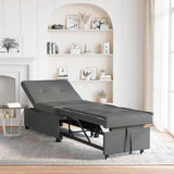 Divano Letto Estraibile Grigio scuro 194 x 50 x 82 cm Tessuto