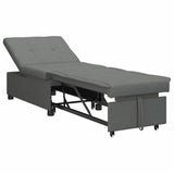 Divano Letto Estraibile Grigio scuro 194 x 50 x 82 cm Tessuto