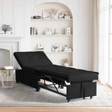Divano Letto Estraibile Nero 194 x 50 x 82 cm Tessuto