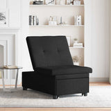 Divano Letto Estraibile Nero 194 x 50 x 82 cm Tessuto