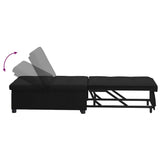 Divano Letto Estraibile Nero 194 x 50 x 82 cm Tessuto