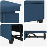 Divano Letto Estraibile Blu 194 x 50 x 82 cm Tessuto