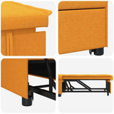 Divano Letto Estraibile Giallo Scuro 194 x 50 x 82 cm Tessuto