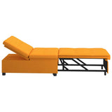 Divano Letto Estraibile Giallo Scuro 194 x 50 x 82 cm Tessuto