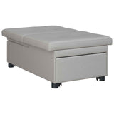 Divano Letto Estraibile Grigio 194 x 50 x 82 cm Tessuto