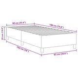 Struttura letto piattaforma Grigio chiaro 90 x 190 cm Tessuto