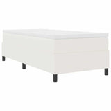 Letto a molle Crema e Bianco 80 x 200 cm Tessuto in Cords