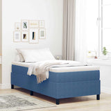 Letto a molle Blu e Bianco 80 x 200 cm Tessuto in Cords