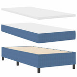 Letto a molle Blu e Bianco 80 x 200 cm Tessuto in Cords