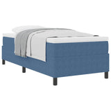 Letto a molle Blu e Bianco 80 x 200 cm Tessuto in Cords