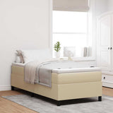 Letto a molle Grigio chiaro e bianco 80 x 200 cm