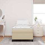 Letto a molle Grigio chiaro e bianco 80 x 200 cm