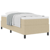Letto a molle Grigio chiaro e bianco 80 x 200 cm