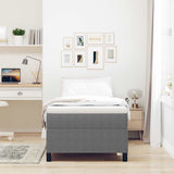 Letto a molle Grigio chiaro e bianco 90 x 200 cm