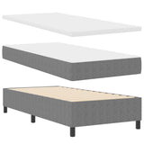 Letto a molle Grigio chiaro e bianco 90 x 200 cm