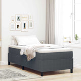 Letto a molle Grigio Scuro e Bianco 90 x 200 cm