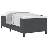Letto a molle Grigio Scuro e Bianco 90 x 200 cm