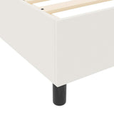 Letto a molle Crema e Bianco 90 x 200 cm Tessuto in Cords