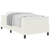 Letto a molle Crema e Bianco 90 x 200 cm Tessuto in Cords