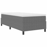 Letto a molle Grigio chiaro e bianco 100 x 200 cm