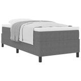 Letto a molle Grigio chiaro e bianco 100 x 200 cm