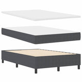 Letto a molle Grigio Scuro e Bianco 120 x 190 cm