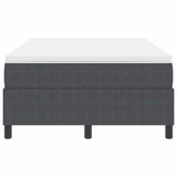 Letto a molle Grigio Scuro e Bianco 120 x 190 cm