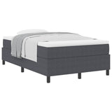 Letto a molle Grigio Scuro e Bianco 120 x 190 cm