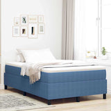 Letto a molle Blu e Bianco 120 x 190 cm Tessuto in Cords