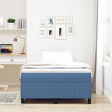 Letto a molle Blu e Bianco 120 x 190 cm Tessuto in Cords