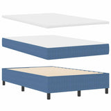 Letto a molle Blu e Bianco 120 x 190 cm Tessuto in Cords