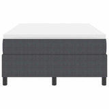 Letto a molle Grigio scuro e bianco 203 x 120 x 60 cm