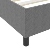 Letto a molle Grigio chiaro e bianco 140 x 190 cm